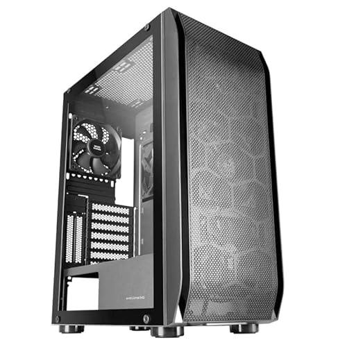 Schwarzer E-ATX XL Tower mit optimiertem Design, Platz für mehrere Lüfter und Erweiterung, ideal für Hochleistungsmontagen und Gaming. Schwarzer E-ATX XL Tower mit optimiertem Design, Platz für mehrere Lüfter und Erweiterung, ideal für Hochleistungsmontagen und Gaming. von Glowster