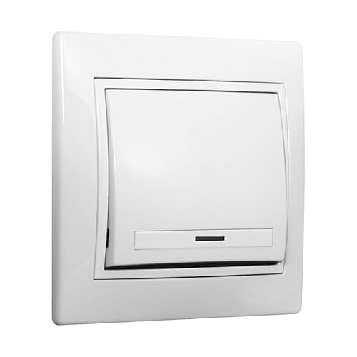 Umschalter/Schalter weiß 10A 250V, kompletter Mechanismus, 83 x 81 x 10 mm von Glowster
