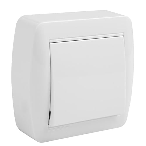 Weiße Flächenkreuzung, 10 A, 250 V, 74 x 72 x 28 mm von Glowster