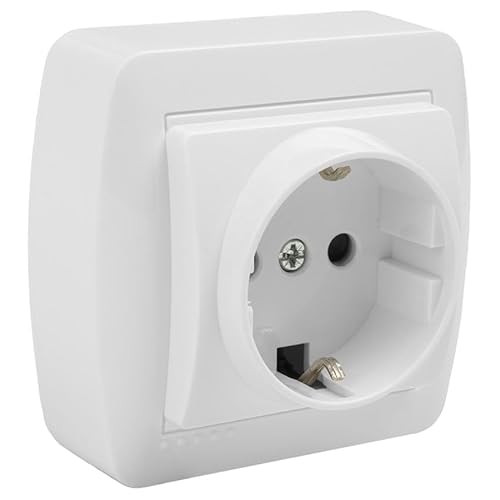 Weiße bipolare Oberflächenbasis mit TTL, Steckdose, Lochklemmen, 74 x 72 x 42 mm Weiße bipolare Oberflächenbasis mit TTL, Steckdose, Lochklemmen, 74 x 72 x 42 mm von Glowster