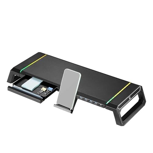 glowster RGB-Monitorerhöhung mit USB 3.0-Hub, verbessert die Ergonomie und hält den Raum ordentlich, ideal für Büro und Gaming. glowster RGB-Monitorerhöhung mit USB 3.0-Hub, verbessert die Ergonomie und hält den Raum ordentlich, ideal für Büro und Gaming. von Glowster