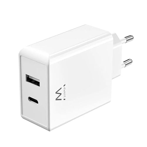 glowster USB-C- und USB-A-Schnellladegerät, 45 W, GAN-Technologie, ideal zum schnellen Aufladen mobiler und tragbarer Geräte. von Glowster