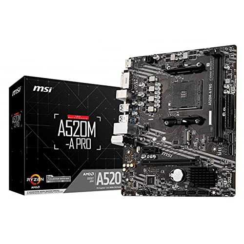 mATX AM4 A520M-A Pro Mainboard mit AMD-Prozessorunterstützung, Erweiterungsmöglichkeiten und optimiertem Design für Gaming und Multitasking mATX AM4 A520M-A Pro Mainboard mit AMD-Prozessorunterstützung, Erweiterungsmöglichkeiten und optimiertem Design für Gaming und Multitasking von Glowster