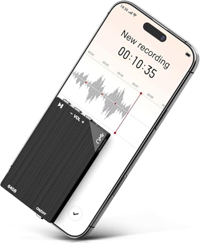 0,3 Zoll dickes Mini Diktiergerät, MP3-Recorder mit Rauschunterdrückung, Hörgerät mit bis zu 80 Stunden Akkulaufzeit, ideal für Reden, Vorträge, Konferenzen und Klassenzimmer 0,3 Zoll dickes Mini Diktiergerät, MP3-Recorder mit Rauschunterdrückung, Hörgerät mit bis zu 80 Stunden Akkulaufzeit, ideal für Reden, Vorträge, Konferenzen und Klassenzimmer von Glracd
