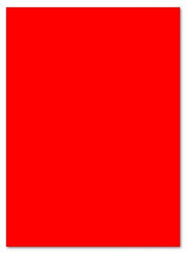100 Blatt Leuchtpapier DIN A4 - 21,0 x 29,7 cm - Neonpapier Rot - 80 g/m² - Rückseite weiss - Plakatpapier für Leuchtplakate - Glüxx-Agent von Glüxx-Agent