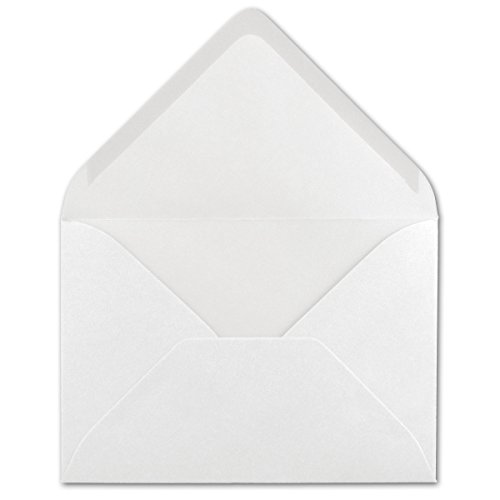 100 DIN B6 Briefumschläge Hochweiß - 12,5 x 17,5 cm - 80 g/m² Nassklebung Post-Umschläge ohne Fenster für Einladungen - Serie Colours-4-you von Glüxx-Agent