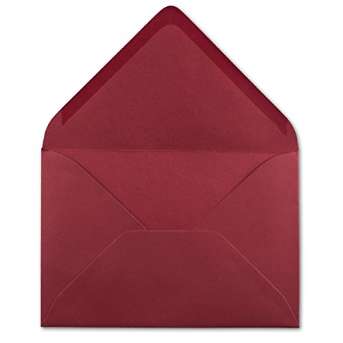 100 DIN C6 Briefumschläge Dunkelrot - 11,4 x 16,2 cm - 120 g/m² Nassklebung Brief-Hüllen ohne Fenster für Einladungen von Ihrem Glüxx-Agent 100 DIN C6 Briefumschläge Dunkelrot - 11,4 x 16,2 cm - 120 g/m² Nassklebung Brief-Hüllen ohne Fenster für Einladungen von Ihrem Glüxx-Agent von Glüxx Agent