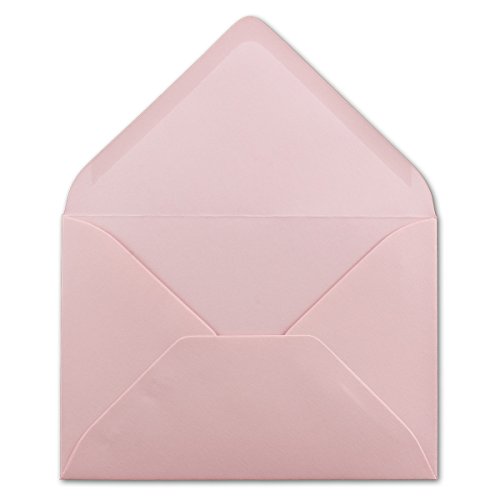 100 DIN C6 Briefumschläge Rosa - 11,4 x 16,2 cm - 120 g/m² Nassklebung Brief-Hüllen ohne Fenster für Einladungen von Ihrem Glüxx-Agent von Glüxx Agent