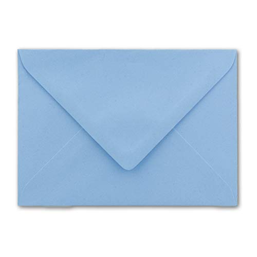100 DIN C6 Briefumschläge hellblau 11,4 x 16,2 cm 90 g/m² Nassklebung Post-Umschläge ohne Fenster ideal für Weihnachten Grußkarten Einladungen von Ihrem Glüxx-Agent von Glüxx-Agent