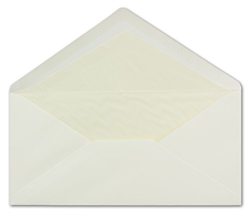 100 DIN Lang Briefumschläge champagner-farben 11 x 22 cm 80 g/m² cremefarbenes Seidenfutter Nassklebung - ideal für Weihnachtskarten, Grußkarten & Einladungen 100 DIN Lang Briefumschläge champagner-farben 11 x 22 cm 80 g/m² cremefarbenes Seidenfutter Nassklebung - ideal für Weihnachtskarten, Grußkarten & Einladungen von Glüxx-Agent