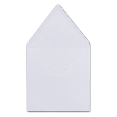 100 Quadratische Briefumschläge Weiß 12,5 x 12,5 cm 120 g/m² Nassklebung Kuverts ohne Fenster ideal für Weihnachten, Einladungen oder zur Aufbewahrung von CD/DVD/Blue-Ray von Glüxx-Agent