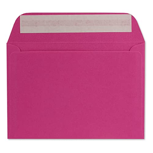 1000 DIN C6 Brief-Umschläge Pink - 11,4 x 16,2 cm - 90 Gramm Haftklebung Standard Brief-Kuverts für Taufe & Einladungen von Ihrem Glüxx-Agent von Glüxx-Agent