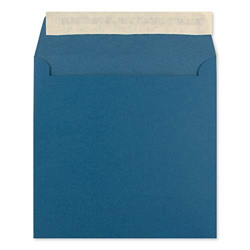 1000 Quadratische Brief-Umschläge Blau - 15,5 x 15,5 cm - 120 g/m² Haftklebung stabile Kuverts ohne Fenster - von Ihrem Glüxx-Agent von Glüxx-Agent