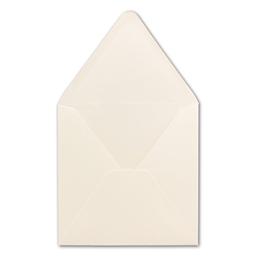 1000 Quadratische Briefumschläge Creme 15,0 x 15,0 cm 120 g/m² Nassklebung Post-Umschläge ohne Fenster ideal für Weihnachten Grußkarten Einladungen von Ihrem Glüxx-Agent von Glüxx-Agent