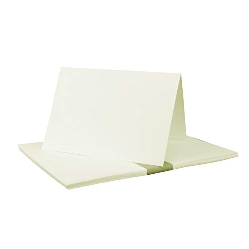 100x Einlegeblatt für PAPERADO in creme - Grammatur: 90 g/m² - DIN A6 - geschlossen 10,0 x 14,3 cm, offen: 20,0 x 14,3 cm - mit Nutung von Glüxx-Agent