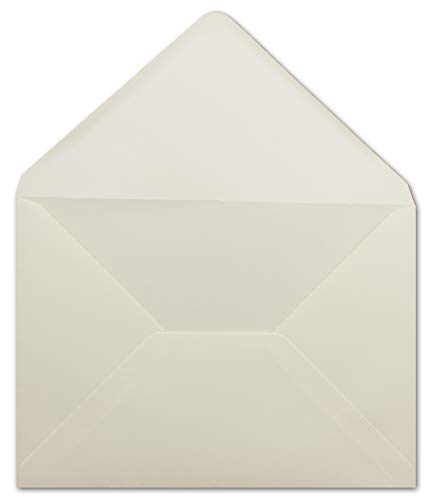 125 DIN C5 Briefumschläge Creme - 16,2 x 22,9 cm - 100 g/m² - Spitze Klappe mit Nassklebung Post-Umschläge ohne Fenster von Ihrem Glüxx-Agent von Glüxx-Agent