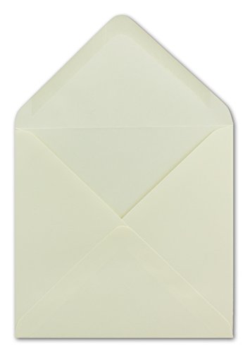 150 Quadratische Briefumschläge Champagnerfarben - 15 x 15 cm - 100 g/m² - Spitze Klappe mit Nassklebung Post-Umschläge ohne Fenster von Ihrem Glüxx-Agent von Glüxx-Agent