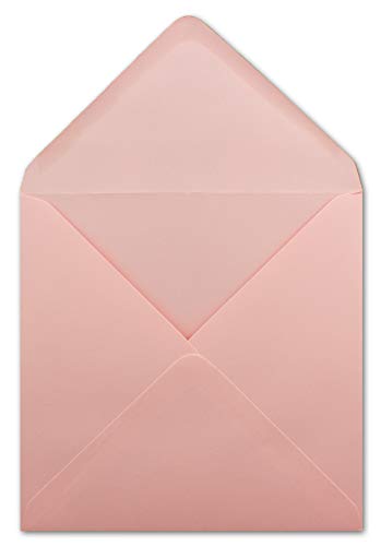 150 Quadratische Briefumschläge Rosa - 15,5 x 15,5 cm - 100 g/m² Nassklebung spitze Klappe - aus der Serie Colours-4-you - Glüxx-Agent von Glüxx Agent