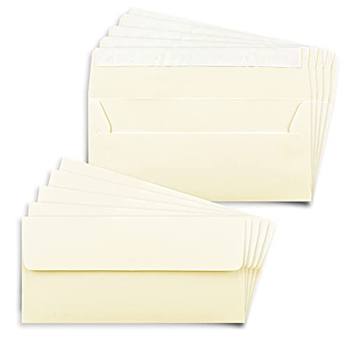 150x Briefumschläge DIN Lang in Beige (Creme) mit Haftklebung - 11 x 22 cm - 100 g/m² - Briefkuvert ideal für Briefe und Einladungen von Glüxx Agent