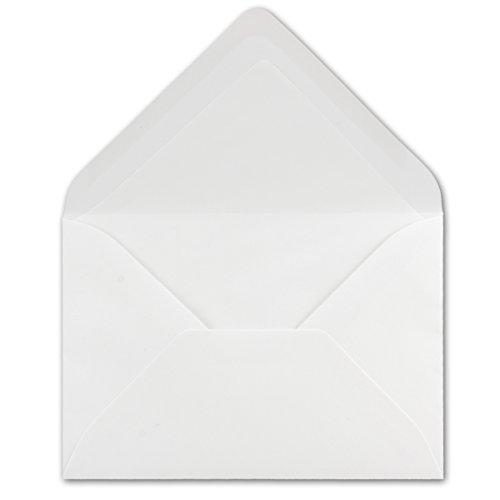 200 DIN B6 Briefumschläge Weiß mit weißem Seidenfutter - 12,5 x 17,6 cm - 100 g/m² Nassklebung gerippte Umschläge ohne Fenster von Ihrem Glüxx-Agent 200 DIN B6 Briefumschläge Weiß mit weißem Seidenfutter - 12,5 x 17,6 cm - 100 g/m² Nassklebung gerippte Umschläge ohne Fenster von Ihrem Glüxx-Agent von Glüxx-Agent