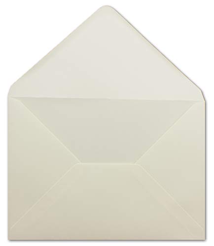200 DIN C5 Briefumschläge Creme - 16,2 x 22,9 cm - 100 g/m² - Spitze Klappe mit Nassklebung Post-Umschläge ohne Fenster von Ihrem Glüxx-Agent von Glüxx-Agent