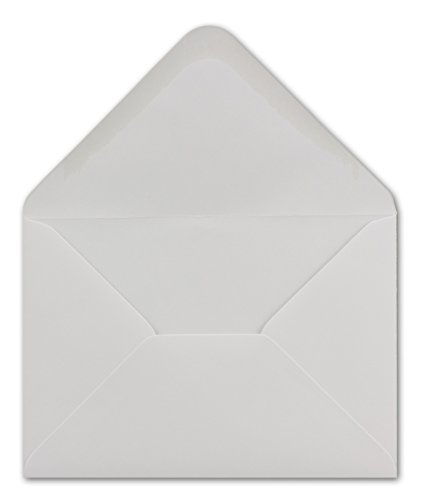 200 DIN C6 Brief-Umschläge Weiss 11,4 x 16,2 cm - 100 g/m² Nassklebung Brief-Hüllen ohne Fenster für Einladungen von Ihrem Glüxx-Agent von Glüxx-Agent