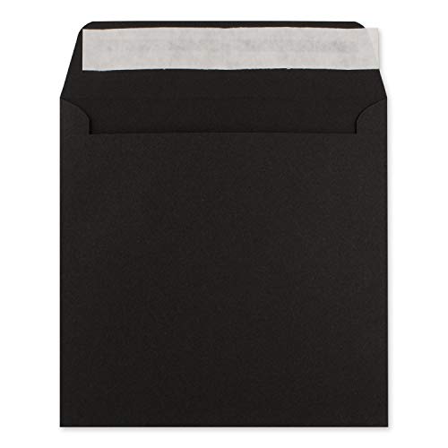 200 Quadratische Brief-Umschläge Schwarz - 15,5 x 15,5 cm - 120 g/m² Haftklebung stabile Kuverts ohne Fenster - von Ihrem Glüxx-Agent 200 Quadratische Brief-Umschläge Schwarz - 15,5 x 15,5 cm - 120 g/m² Haftklebung stabile Kuverts ohne Fenster - von Ihrem Glüxx-Agent von Glüxx-Agent