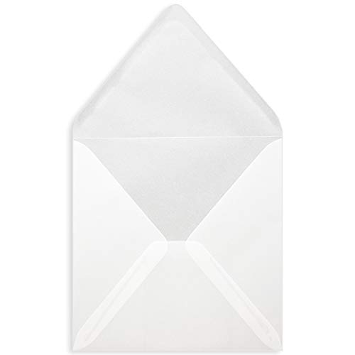 200 Quadratische Briefumschläge Transparent 15,5 x 15,5 cm 90 g/m² Nassklebung Post-Umschläge ohne Fenster ideal für Weihnachten Grußkarten Einladungen von Ihrem Glüxx-Agent von Glüxx-Agent