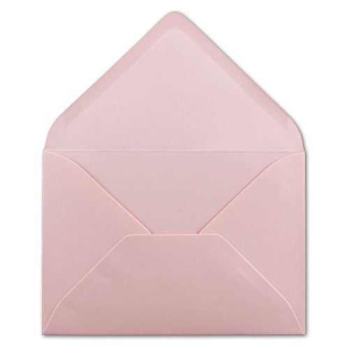 25 DIN C6 Briefumschläge Rosa - 11,4 x 16,2 cm - 120 g/m² Nassklebung Brief-Hüllen ohne Fenster für Einladungen von Ihrem Glüxx-Agent von Glüxx Agent