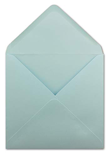 25 Quadratische Briefumschläge Hellblau - 15,5 x 15,5 cm - 100 g/m² Nassklebung spitze Klappe - aus der Serie Colours-4-you - Glüxx-Agent von Glüxx Agent