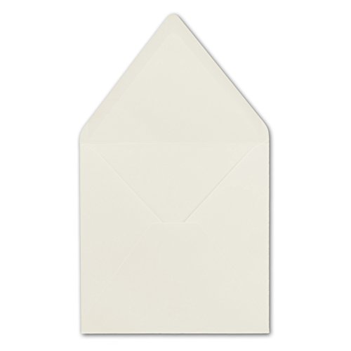 25 Quadratische Briefumschläge Naturweiß 15,5 x 15,5 cm 110 g/m² Nassklebung Post-Umschläge ohne Fenster ideal für Weihnachten Grußkarten Einladungen von Ihrem Glüxx-Agent von Glüxx-Agent