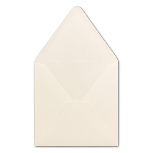 250 Quadratische Briefumschläge Creme 15,0 x 15,0 cm 120 g/m² Nassklebung Post-Umschläge ohne Fenster ideal für Weihnachten Grußkarten Einladungen von Ihrem Glüxx-Agent von Glüxx-Agent