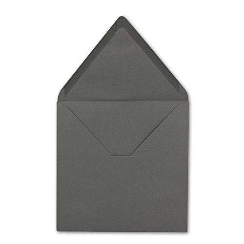 250 Quadratische Briefumschläge Dunkelgrau 15,5 x 15,5 cm - 110 g/m² Nassklebung Post-Umschläge ohne Fenster ideal für Weihnachten Grußkarten Einladungen von Ihrem Glüxx-Agent von Glüxx-Agent