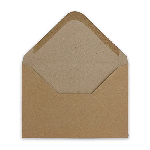 300 DIN B6 Briefumschläge Vintage Braun Recycling 17,8 x 12,5 cm 120 g/m² Nassklebung Post-Umschläge ohne Fenster ideal für Weihnachten Grußkarten Einladungen von Ihrem Glüxx-Agent von Glüxx-Agent