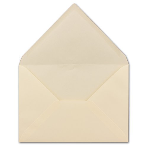 300 DIN C5 Briefumschläge Creme mit gerippter Struktur 22,9 x 16,2 cm 100 g/m² Nassklebung Post-Umschläge ohne Fenster ideal für Weihnachten Grußkarten Einladungen von Ihrem Glüxx-Agent von Glüxx-Agent