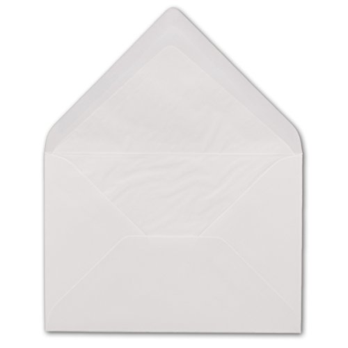 400 DIN B6 Briefumschläge Weiß mit weißem Seidenfutter - 12,5 x 17,6 cm - 100 g/m² Nassklebung Matt ohne Fenster von Ihrem Glüxx-Agent 400 DIN B6 Briefumschläge Weiß mit weißem Seidenfutter - 12,5 x 17,6 cm - 100 g/m² Nassklebung Matt ohne Fenster von Ihrem Glüxx-Agent von Glüxx-Agent