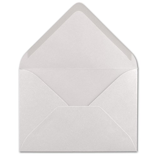 50 DIN C6 Briefumschläge Naturweiß - 11,4 x 16,2 cm - 120 g/m² Nassklebung Brief-Hüllen ohne Fenster für Einladungen von Ihrem Glüxx-Agent von Glüxx Agent