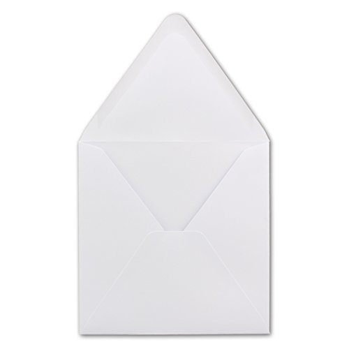 50 Quadratische Briefumschläge Weiß 15,0 x 15,0 cm 120 g/m² Nassklebung Post-Umschläge ohne Fenster ideal für Weihnachten Grußkarten Einladungen von Ihrem Glüxx-Agent von Glüxx-Agent