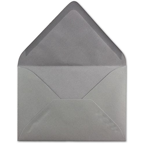 75 DIN C6 Briefumschläge Grau - 11,4 x 16,2 cm - 120 g/m² Nassklebung Brief-Hüllen ohne Fenster für Einladungen von Ihrem Glüxx-Agent 75 DIN C6 Briefumschläge Grau - 11,4 x 16,2 cm - 120 g/m² Nassklebung Brief-Hüllen ohne Fenster für Einladungen von Ihrem Glüxx-Agent von Glüxx Agent
