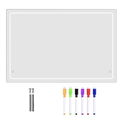 Acryl -Trockenerase -Board, Desktop Whiteboard | Löschbares Acryl -Notepad Tabletop Whiteboard,Schreibtisch Notepad Tabletop Planer mit sechs Stiften für Erwachsene Schüler Lehrer Acryl -Trockenerase -Board, Desktop Whiteboard | Löschbares Acryl -Notepad Tabletop Whiteboard,Schreibtisch Notepad Tabletop Planer mit sechs Stiften für Erwachsene Schüler Lehrer von Glugahrif
