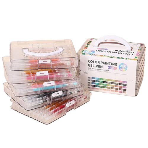 Gel-Tintenstifte, Marker für Scrapbooking, Flüssigtinte, mit Aufbewahrungsbox, für Zeichnungen, Kunst, Scrapbooking, Erwachsene, Kreativität und Skizzen Gel-Tintenstifte, Marker für Scrapbooking, Flüssigtinte, mit Aufbewahrungsbox, für Zeichnungen, Kunst, Scrapbooking, Erwachsene, Kreativität und Skizzen von Glugahrif
