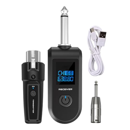 Kabelloses Telefonsystem, kabelloser Telefon-Audio-Sender und Empfängersystem - 10 Kanäle Kabelloser Dynamikadapter | Wiederaufladbarer Sender und Empfänger für den Audio-Mixer, Gu Bass Kabelloses Telefonsystem, kabelloser Telefon-Audio-Sender und Empfängersystem - 10 Kanäle Kabelloser Dynamikadapter | Wiederaufladbarer Sender und Empfänger für den Audio-Mixer, Gu Bass von Glugahrif