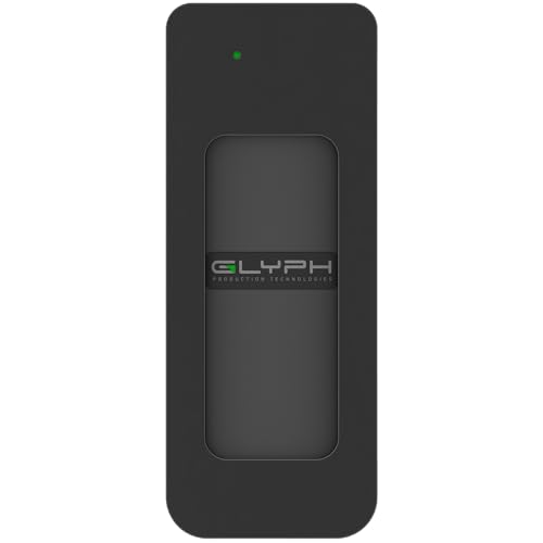 Glyph Atom 1000 GB Schwarz - Externe Solid State-Laufwerke (1000 GB, USB Typ-C, 3.1 (3.1 Gen 2), 560 MB/s, Schwarz), A1000BLK, 1024 gb von Glyph