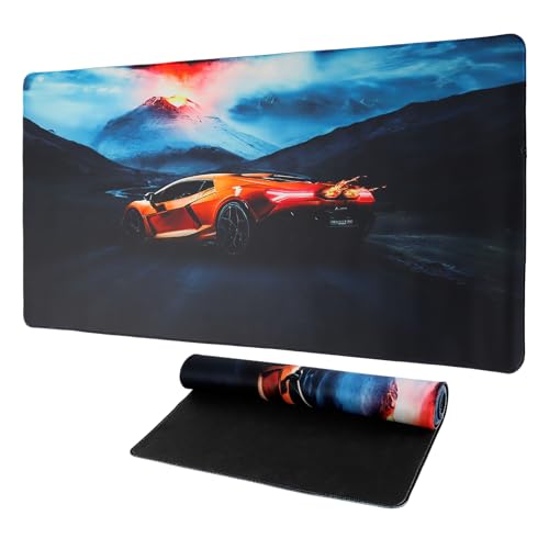 GmeDhc Schreibtischunterlage XXL Mauspad Gaming, Schreibtischunterlage Auto Maus Pad, 900x400 mm Großes Mauspad Gaming, Laptop Schreibtisch Unterlage von GmeDhc