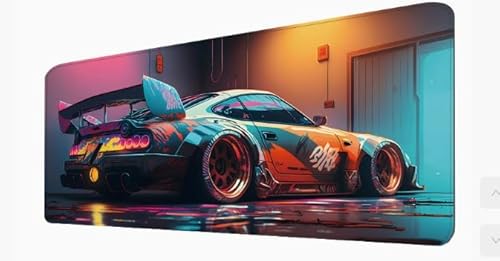 GmeDhc Schreibtischunterlage XXL Mauspad Gaming, Schreibtischunterlage Auto Maus Pad, 900x400 mm Großes Mauspad Gaming, Laptop Schreibtisch Unterlage von GmeDhc