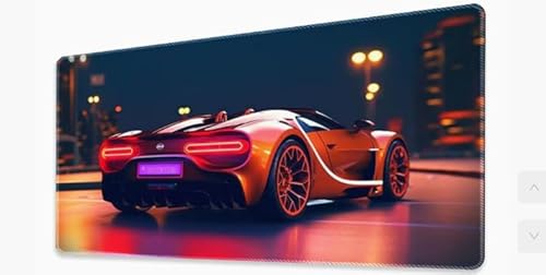 GmeDhc Schreibtischunterlage XXL Mauspad Gaming, Schreibtischunterlage Auto Maus Pad, 900x400 mm Großes Mauspad Gaming, Laptop Schreibtisch Unterlage von GmeDhc
