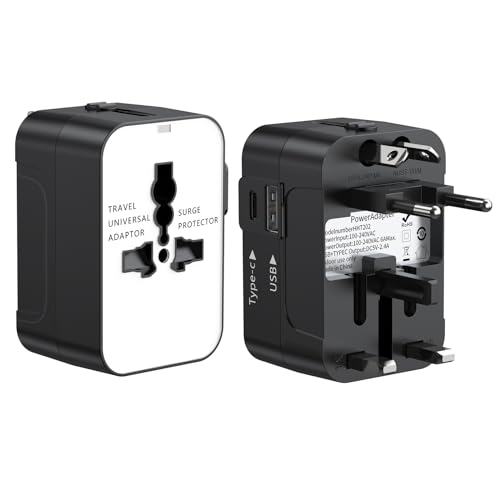 Gmiigu Reiseadapter Weltweit, Universal Reisestecker mit 1USB, 1USB C, Internationaler Steckdosenadapter Travel Adapter für USA UK England EU Deutschland Australien Kanada Thailand Mexiko Gmiigu Reiseadapter Weltweit, Universal Reisestecker mit 1USB, 1USB C, Internationaler Steckdosenadapter Travel Adapter für USA UK England EU Deutschland Australien Kanada Thailand Mexiko von Gmiigu