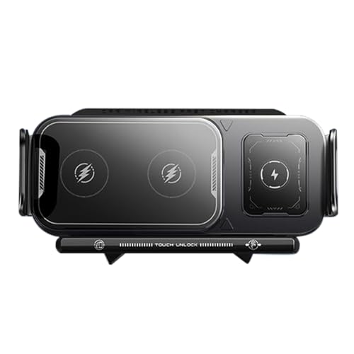 Gmokluytw Kabellose Auto-Ladestation Für Smartphones - Schnellladefunktion Mit Drehbarem Touch-Halter,Smart Fast Wireless Charging Stand for Truck Daily Commuting Console Vehicle Auto Road Trip von Gmokluytw