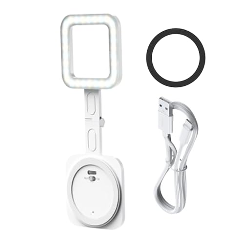Gmokluytw Selfie Licht Für Telefon,Aufladbares Selfie Telefon Kamera Licht - Dimmbar bis Neuntausend Kelvin Dreißig LEDs Fotolampe für Live-Streaming-Video-Vlogging von Gmokluytw