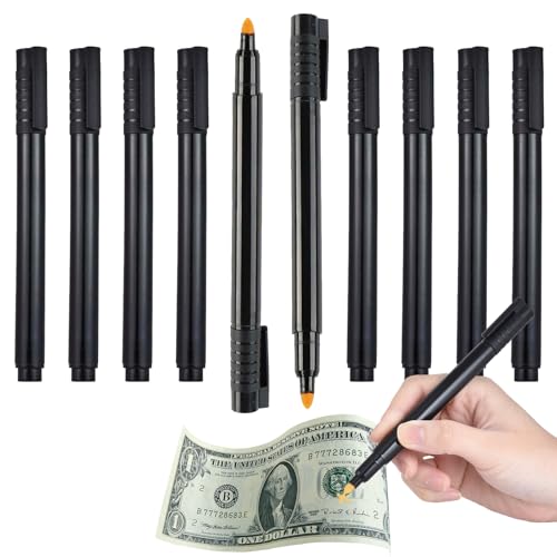 GmwyCzV 10 Stück Geldscheinprüfer Stift, Geldprüfstift, Falschgeld Stift, Prüfstift Falschgeld, Falschgeld Prüfer, Geldprüfgerät, Geeignet für GeschäFte, Kleinbetriebe, EinzelhandelsgeschäFte Usw GmwyCzV 10 Stück Geldscheinprüfer Stift, Geldprüfstift, Falschgeld Stift, Prüfstift Falschgeld, Falschgeld Prüfer, Geldprüfgerät, Geeignet für GeschäFte, Kleinbetriebe, EinzelhandelsgeschäFte Usw von GmwyCzV